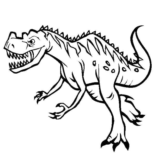 Название: Раскраска Кровожадный монстр. Категория: динозавр. Теги: Динозавры, тираннозавр.