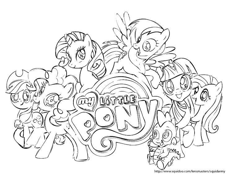 Coloring Little pony. Category my little pony. Tags:  my little pony, cartoons, horses.