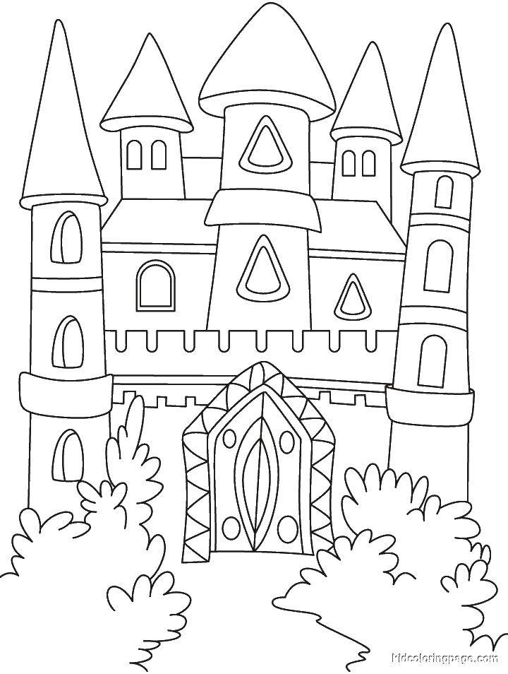 Название: Раскраска Маленький замок. Категория: Замки. Теги: Замок.