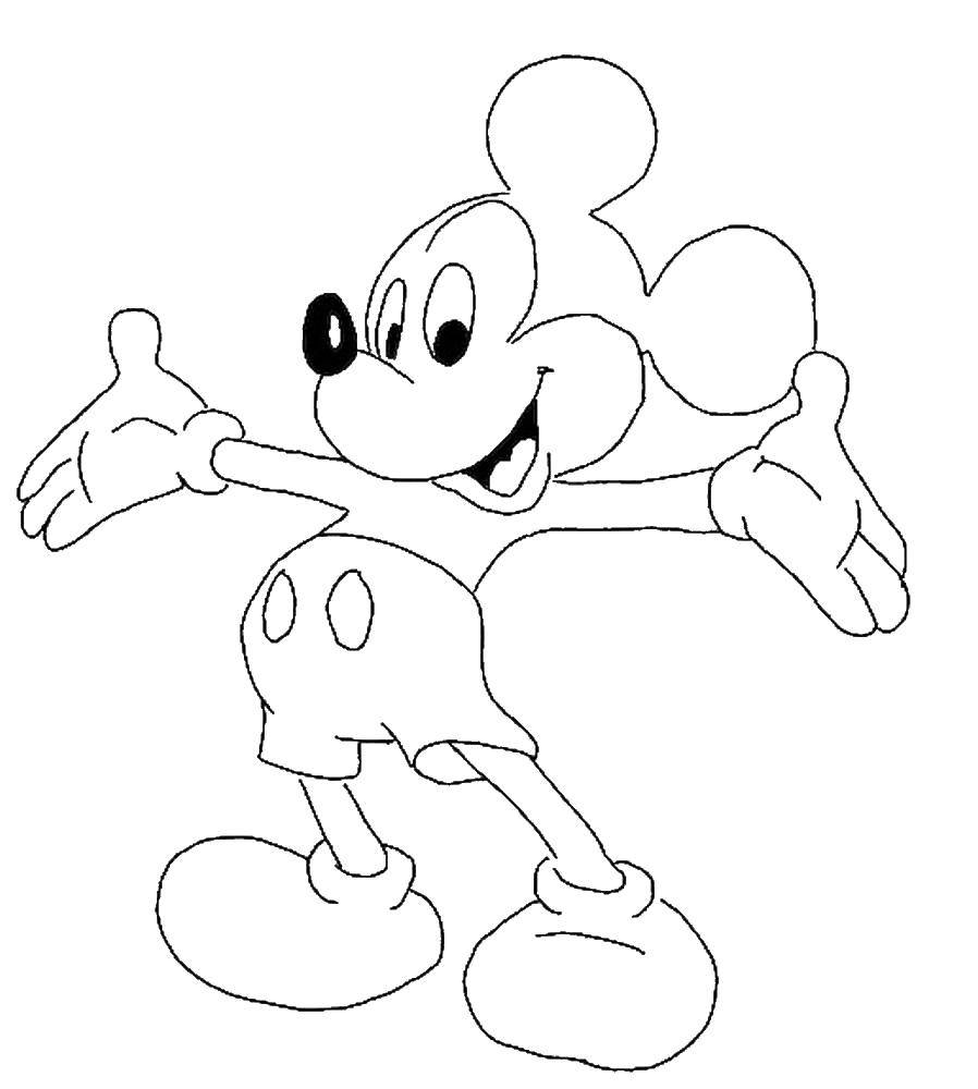 Coloring Mickey mouse. Category Disney coloring pages. Tags:  Mickey, Mouse, Disney.