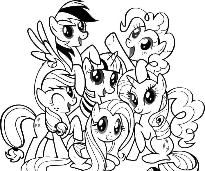 Coloring My little pony. Category my little pony. Tags:  my little pony, horses.
