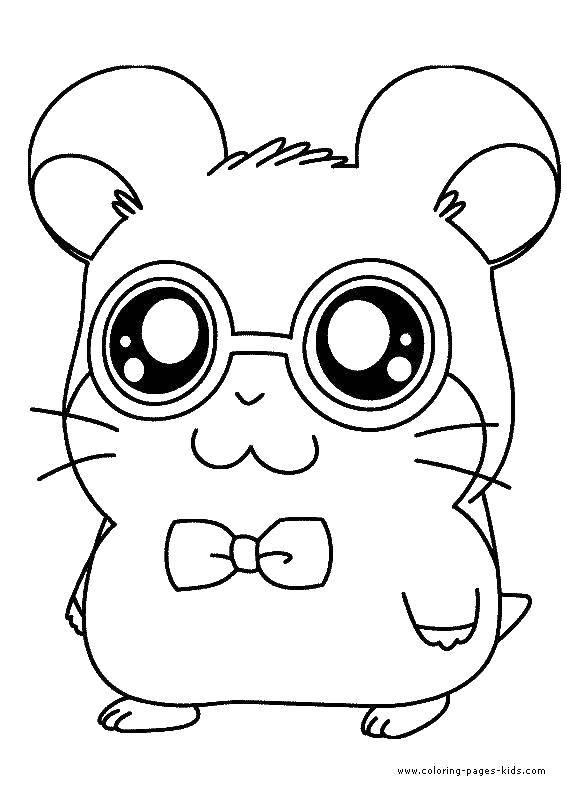Coloring Mouse with glasses. Category Animals. Tags:  animals, mice.