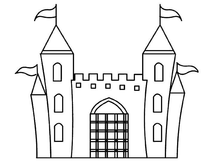 Coloring A small castle. Category locks . Tags:  the castles , towers, .