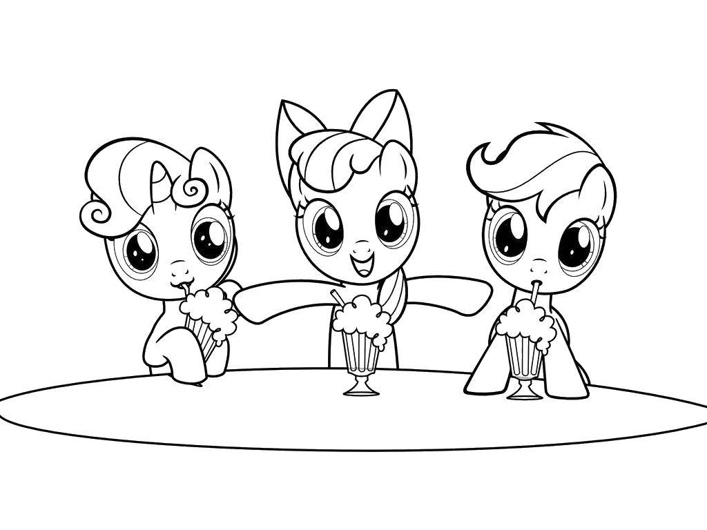 Coloring Ponies drink cocktails. Category my little pony. Tags:  Pony, My little pony .