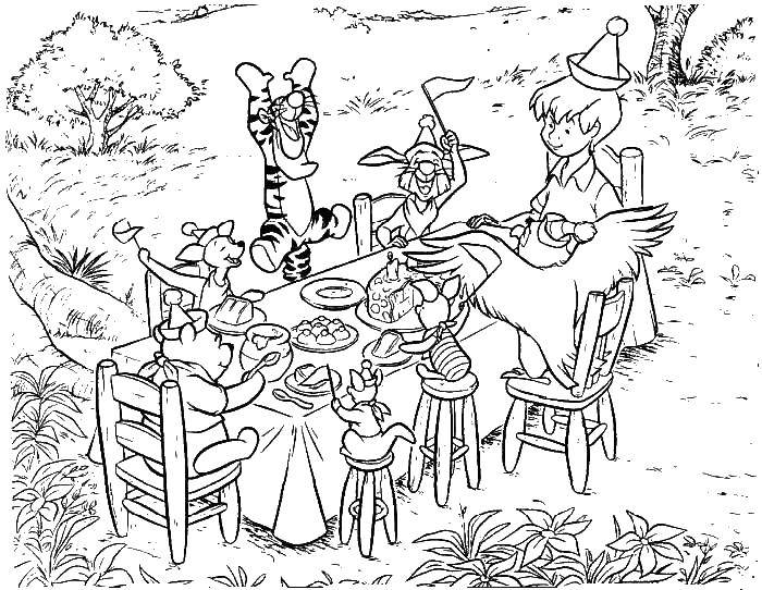 Coloring Holiday. Category the holidays. Tags:  holidays, Winnie the Pooh, cartoons.