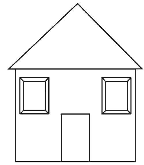 Coloring A simple little house. Category Coloring house. Tags:  House, building.