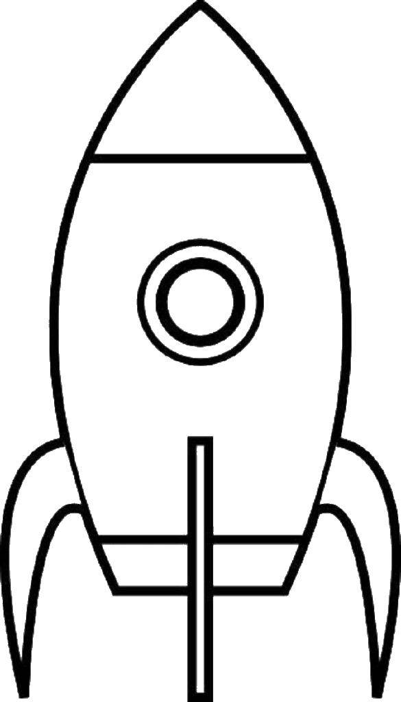 Coloring Rocket. Category The day of cosmonautics. Tags:  rocket.