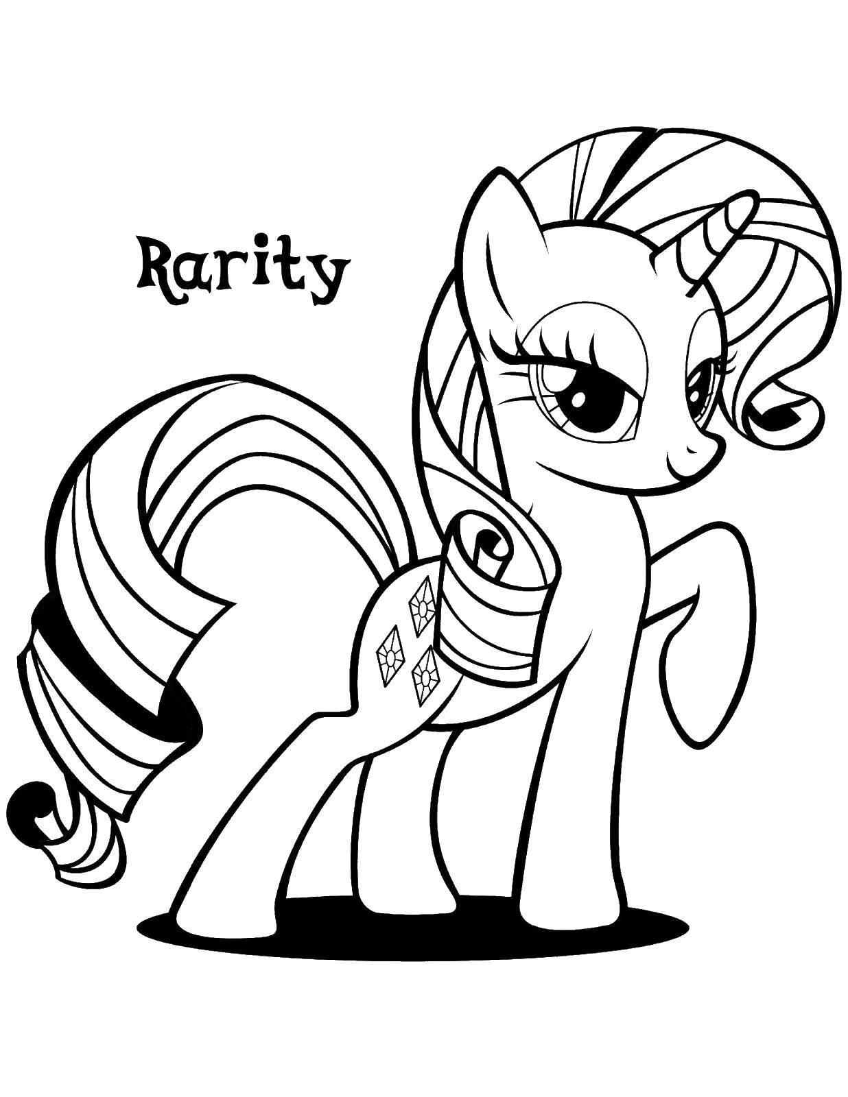 Название: Раскраска Рэрити.. Категория: мой маленький пони. Теги: Пони, My little pony .