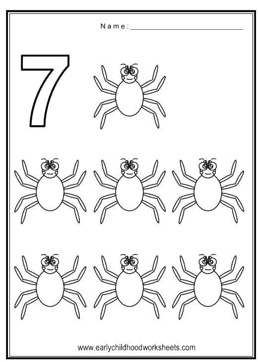 Coloring How are the spiders?. Category Learn to count. Tags:  Numbers , account numbers.
