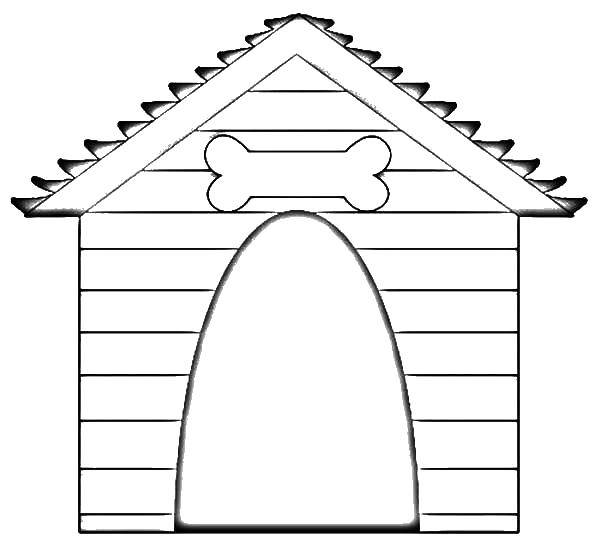 Coloring Dog house. Category The dog and the box. Tags:  Animals, dog.