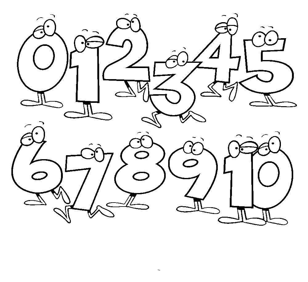 Coloring The numbers from 0 to 10. Category Learn to count. Tags:  numbers, numbers 0 10.