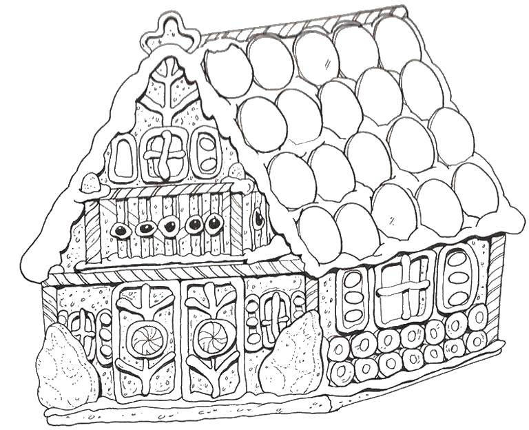 Coloring Tasty house. Category Coloring house. Tags:  House, building.