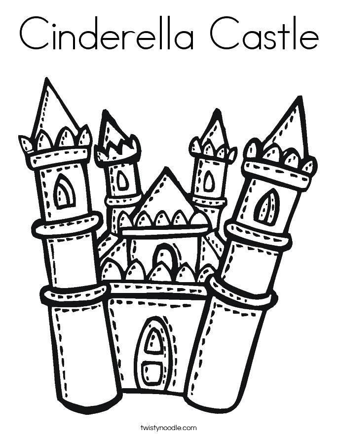 Coloring Cinderella castle. Category Locks . Tags:  castles, Cinderella, castle.