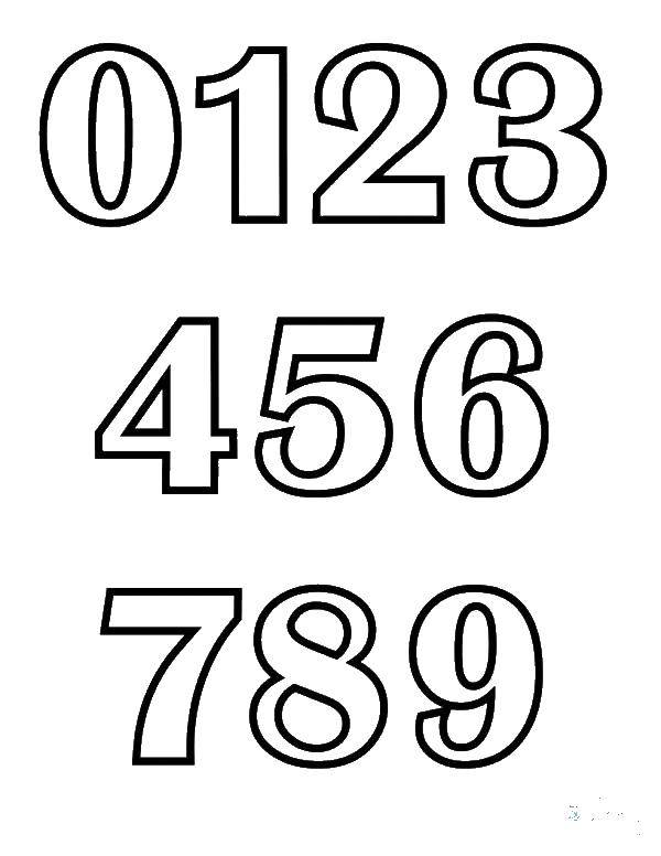 Розмальовки  Числові ряди. Завантажити розмальовку Цифри, лічба, числа.  Роздрукувати ,Цифри,