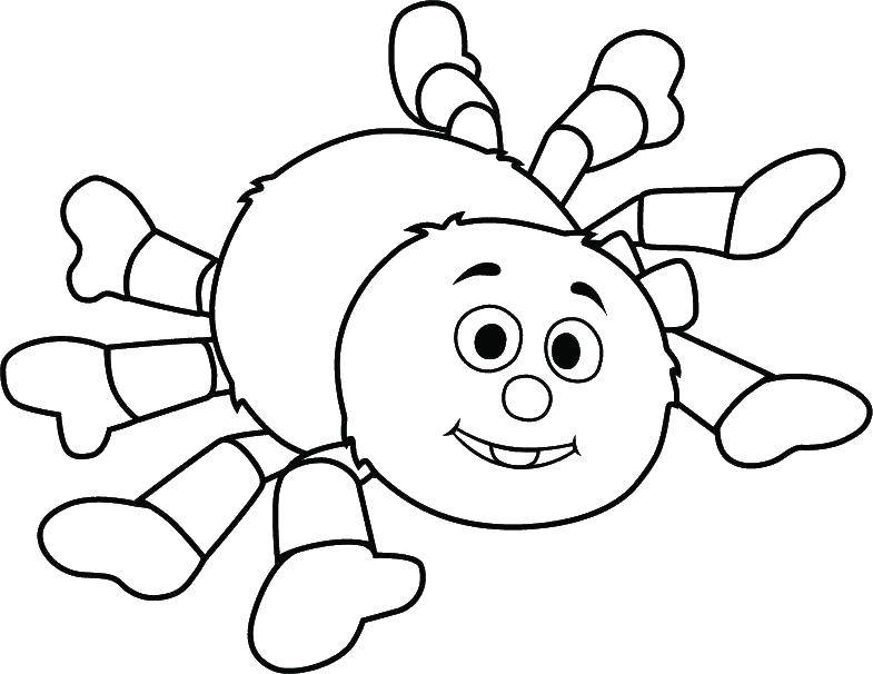 Опис: розмальовки  Добрий павук. Категорія: Комахи. Теги:  Комахи, павук.