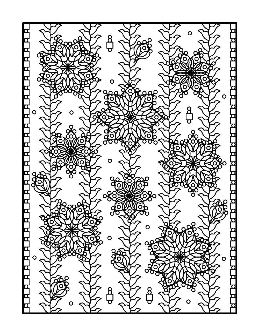 Coloring A series of patterns. Category coloring pages for teenagers. Tags:  Patterns, flower.