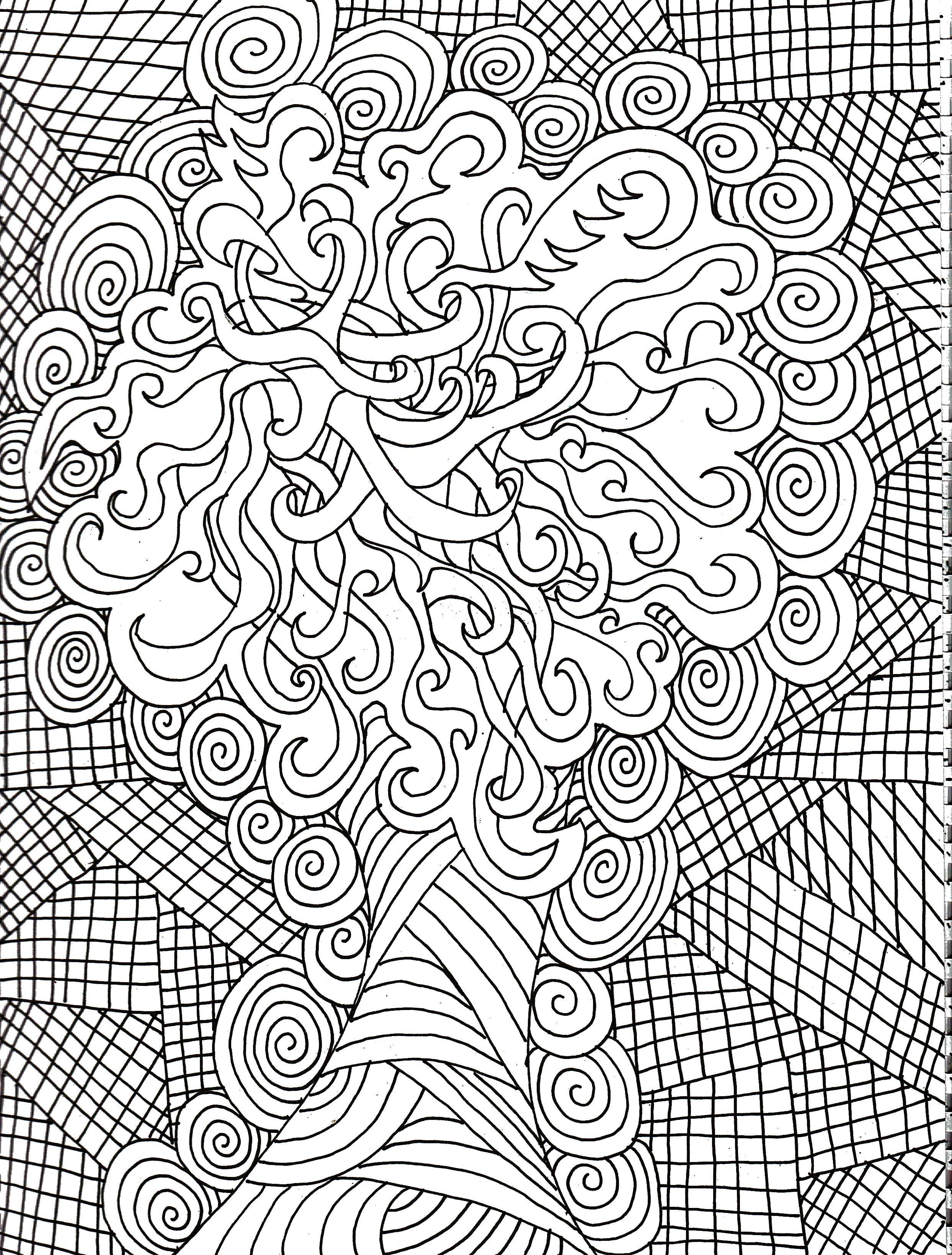 Coloring Tree pattern. Category patterns. Tags:  patterns, anti-stress, trees.
