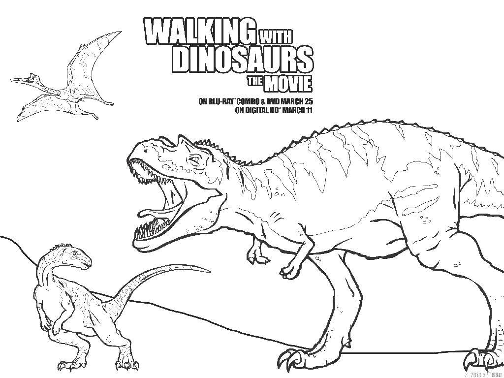 Coloring Film walking with dinosaurs. Category dinosaur. Tags:  dinosaurs, movies.