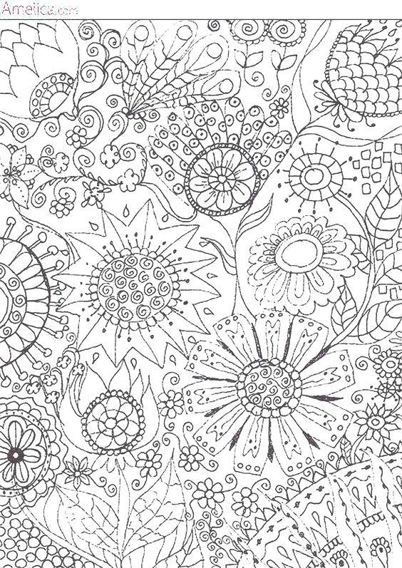 Coloring Beautiful patterns of flowers. Category patterns. Tags:  Patterns, flower.