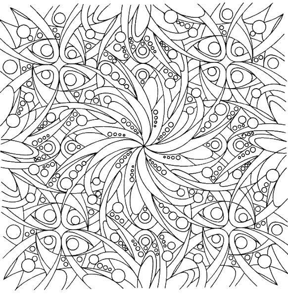 Coloring The circles on the flowers. Category patterns. Tags:  Patterns, flower.
