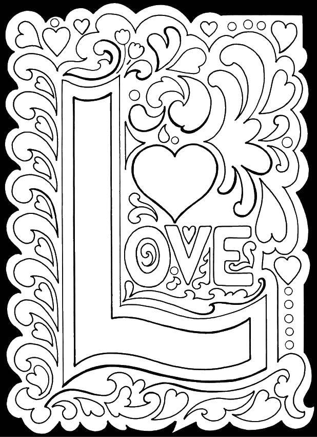 Coloring Love. Category patterns. Tags:  patterns, love, heart.