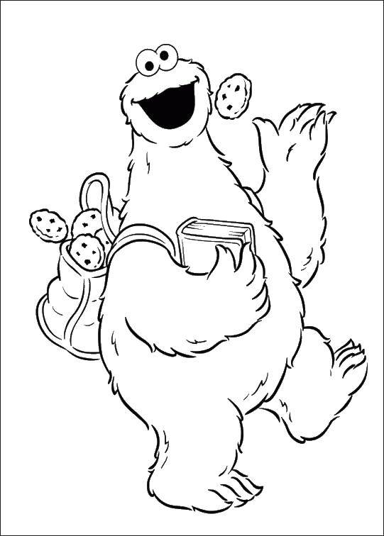 Coloring Monster cookies. Category Coloring pages monsters. Tags:  monsters, cookies.