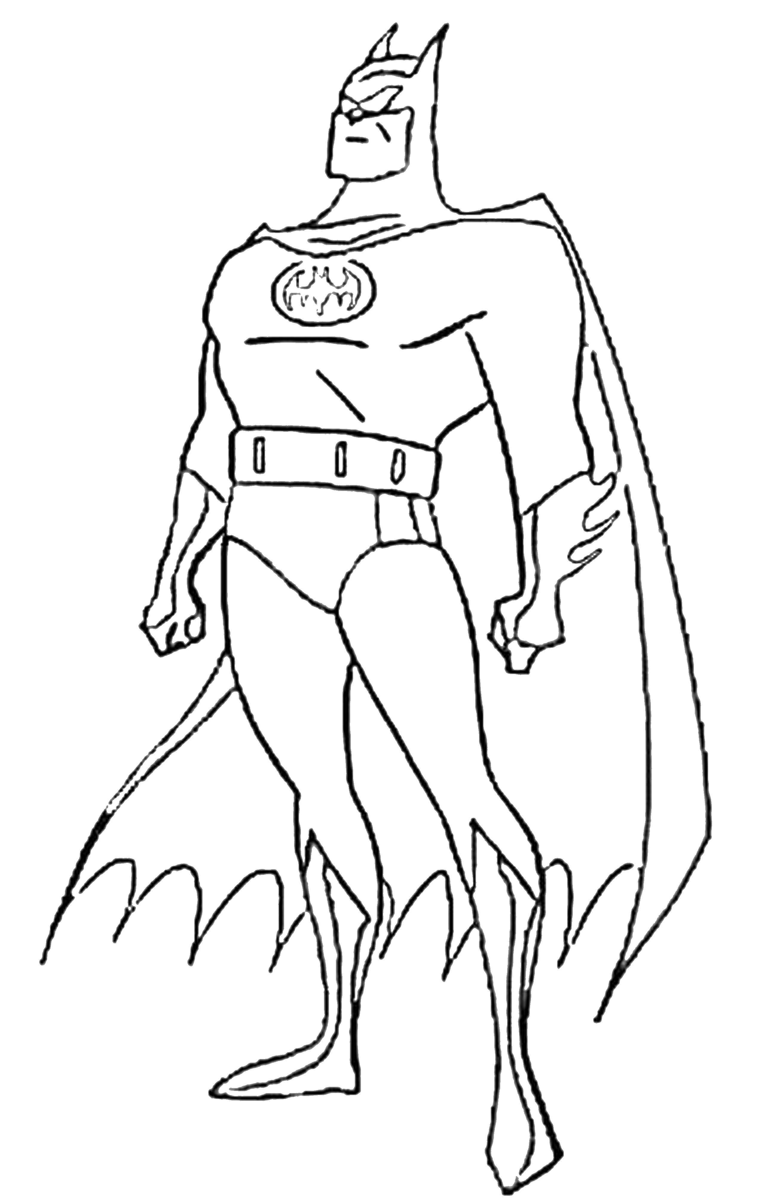Coloring Muscular Batman. Category Batman. Tags:  superheroes, Batman, comics.