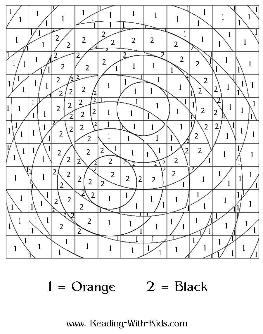 Coloring Paint in orange and black. Category That number. Tags:  by numbers, by numbers.