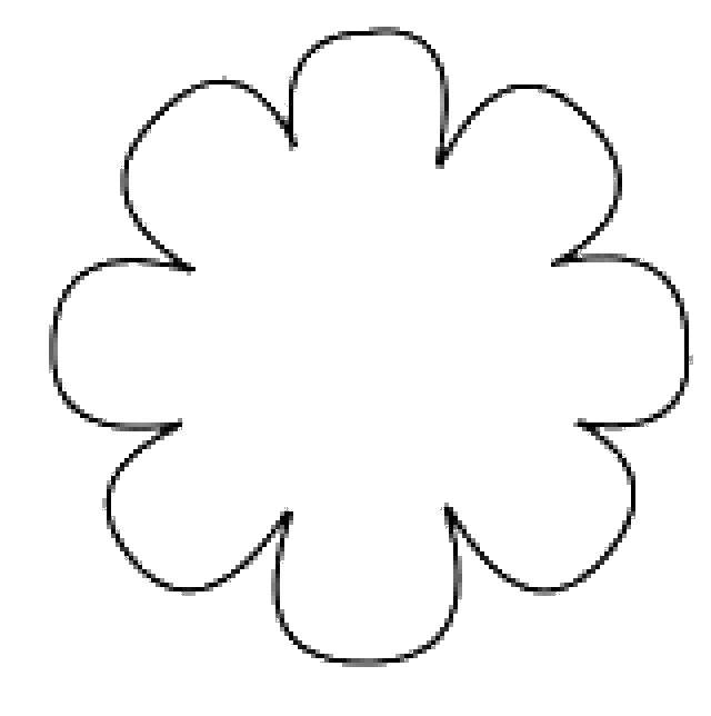 Название: Раскраска Шаблон цветка. Категория: Шаблоны для вырезания. Теги: шаблоны, еонтуры, цветки.