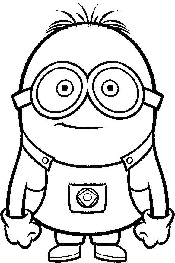 Coloring Funny minion.. Category coloring. Tags:  Cartoon character.