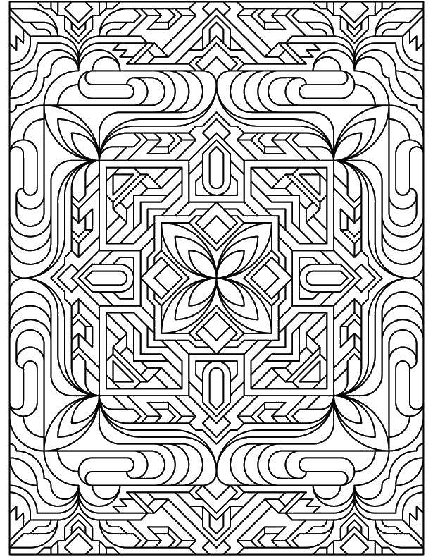 Coloring Strict pattern. Category pattern . Tags:  Patterns, flower.