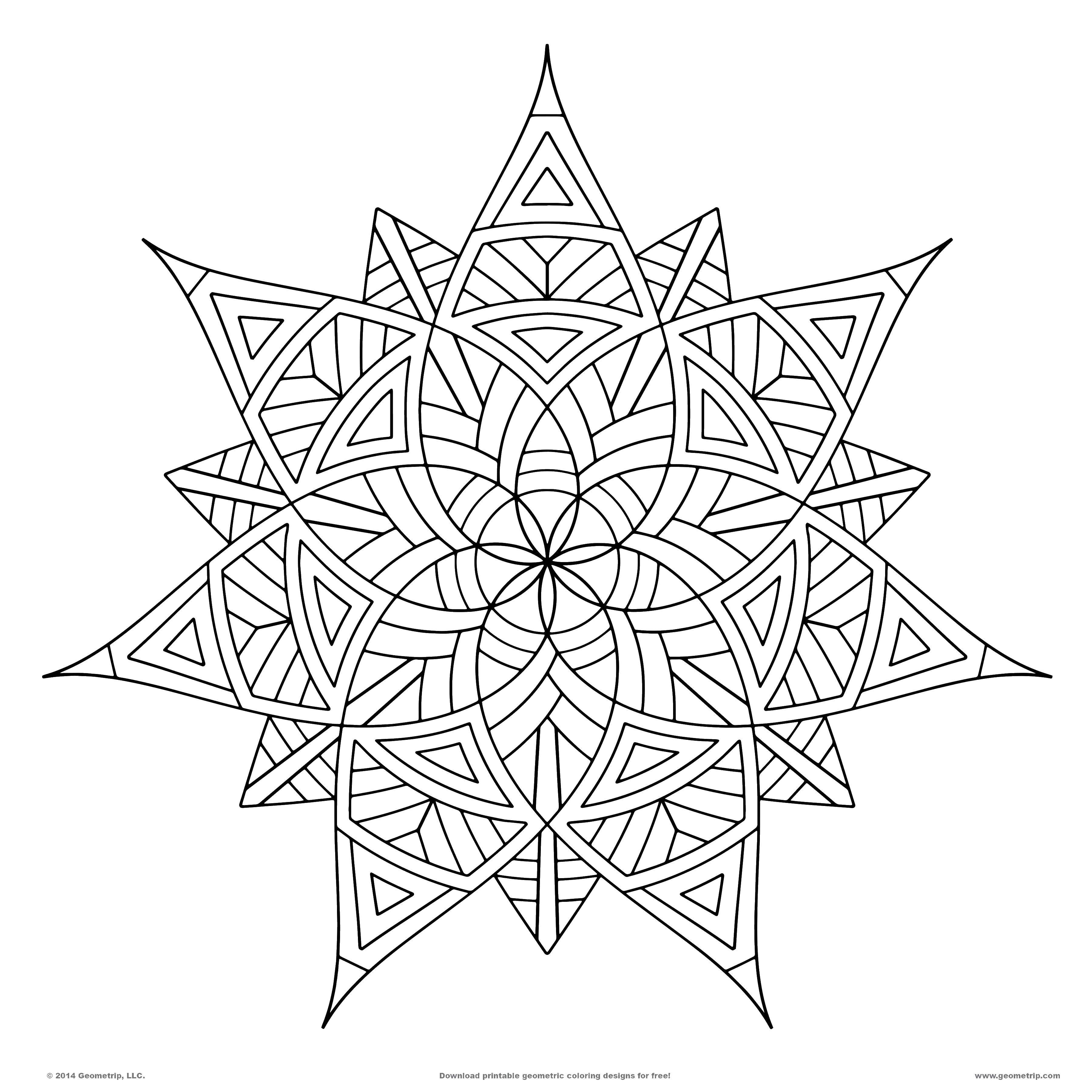 Coloring Flower and geometric patterns. Category Patterns. Tags:  patterns, flower, antistress.