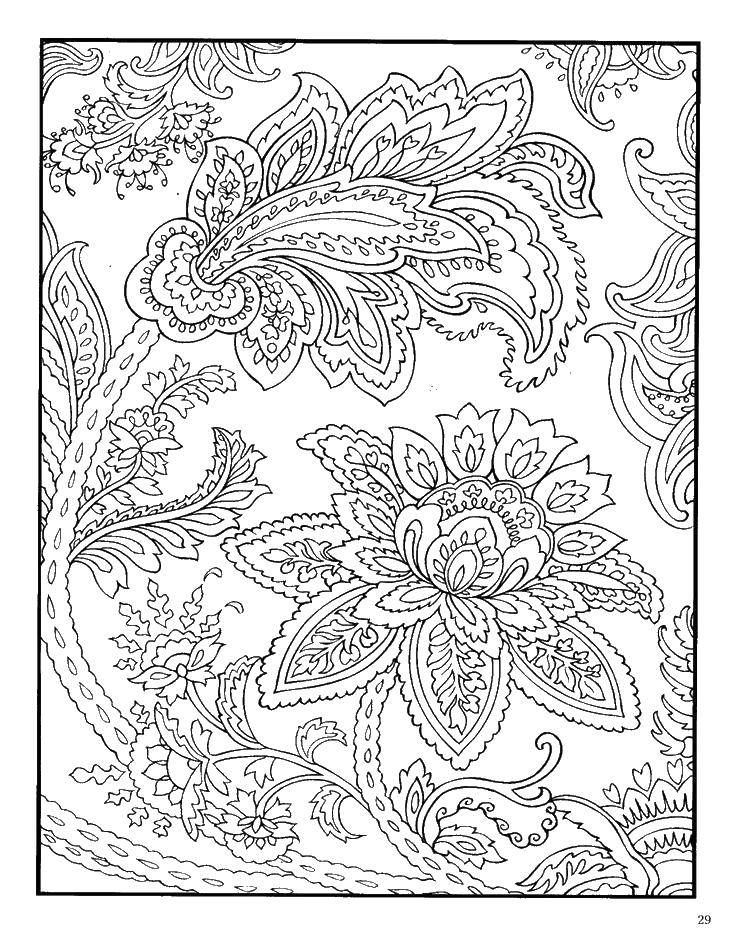 Coloring Flowers with patterns, anti-stress. Category Patterns. Tags:  patterns, anti-stress, flowers.