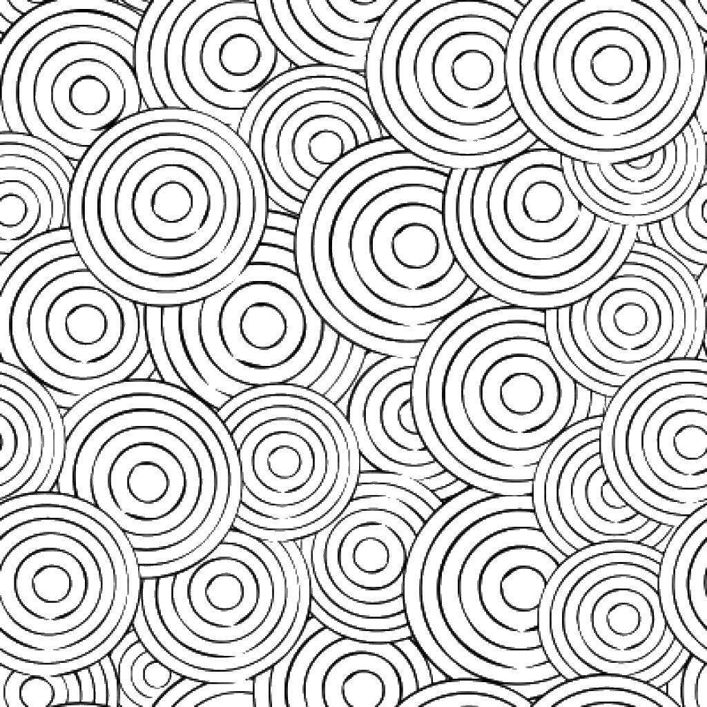 Coloring Swirling circles. Category patterns. Tags:  Patterns, geometric.