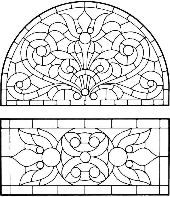 Coloring ,stained glass. Category stained glass. Tags:  stained glass, patterns.