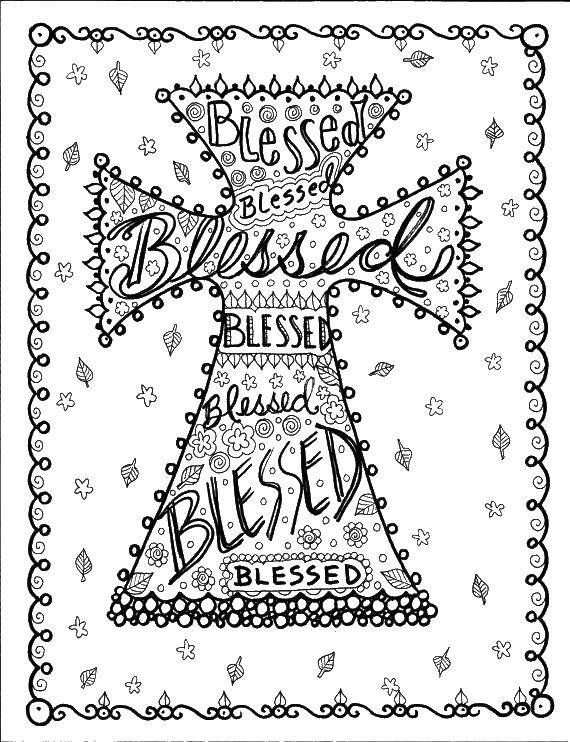 Coloring Blessing. Category coloring pages cross. Tags:  Cross.