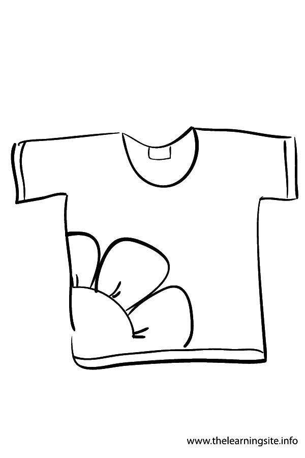 Coloring T-shirt with flower. Category Clothing. Tags:  Clothes, t-shirt.