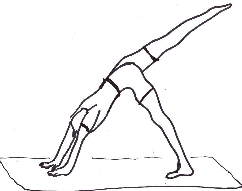 Coloring Flexibility. Category yoga. Tags:  yoga.