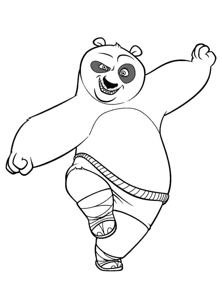 Название: Раскраска Храбрец по. Категория: кунг фу панда. Теги: Персонаж из мультфильма.