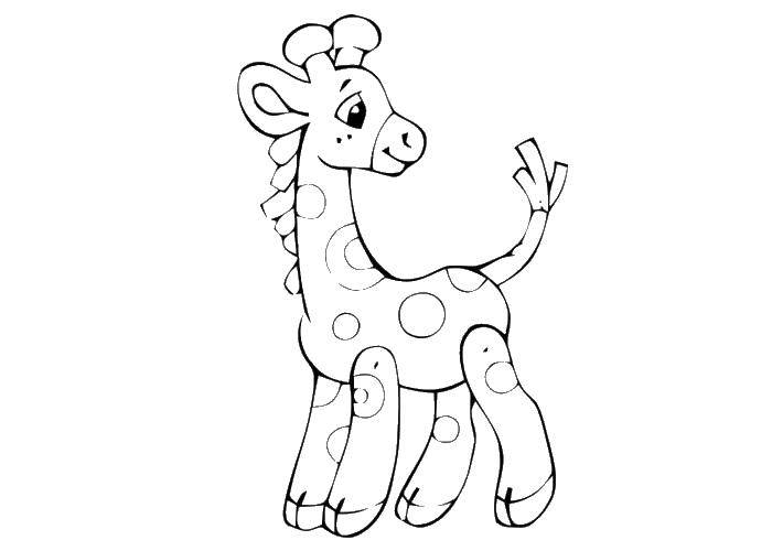 Название: Раскраска Игрушка жираф. Категория: раскраски. Теги: для детей, малышам, жираф.