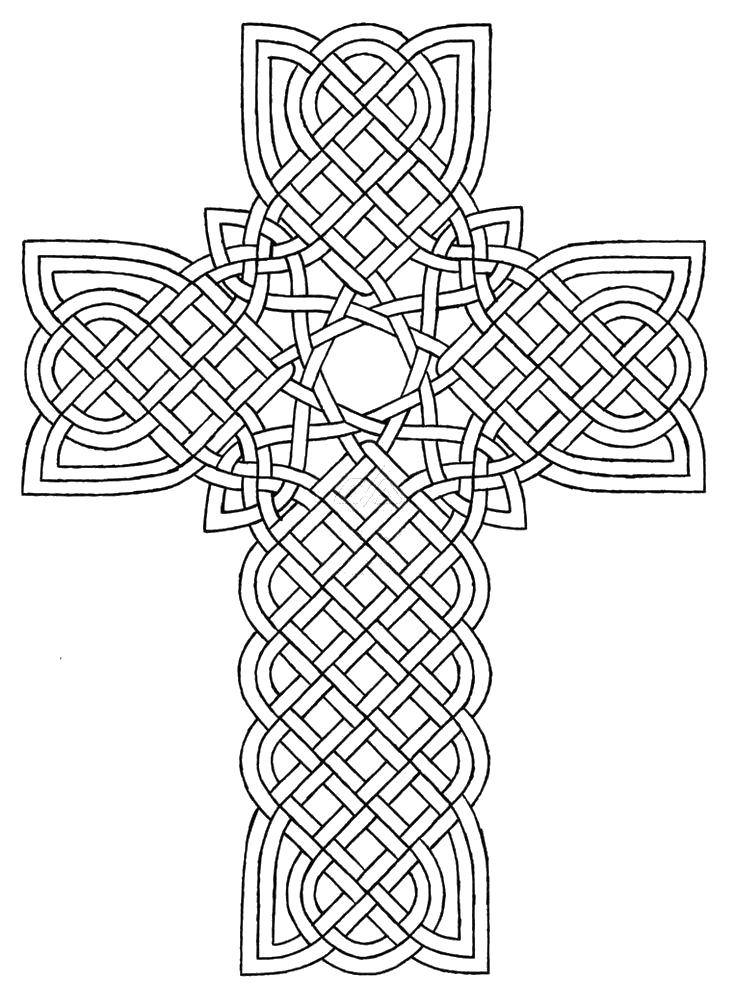 Название: Раскраска Крест сделан из плетений. Категория: раскраски крест. Теги: Крест.