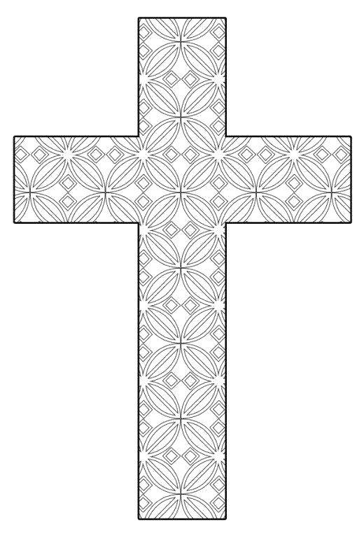 Название: Раскраска Крест в узорах. Категория: раскраски крест. Теги: Крест.