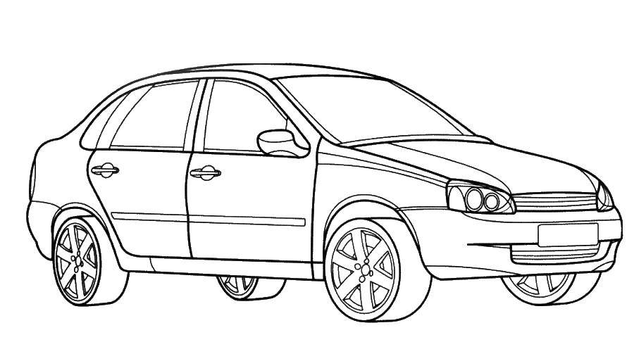 Coloring The car. Category coloring. Tags:  Transport, car.