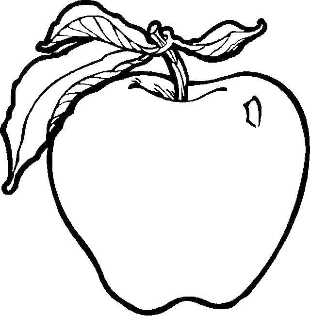 Название: Раскраска Наливное яблочко. Категория: фрукты. Теги: фрукты, яблоко.