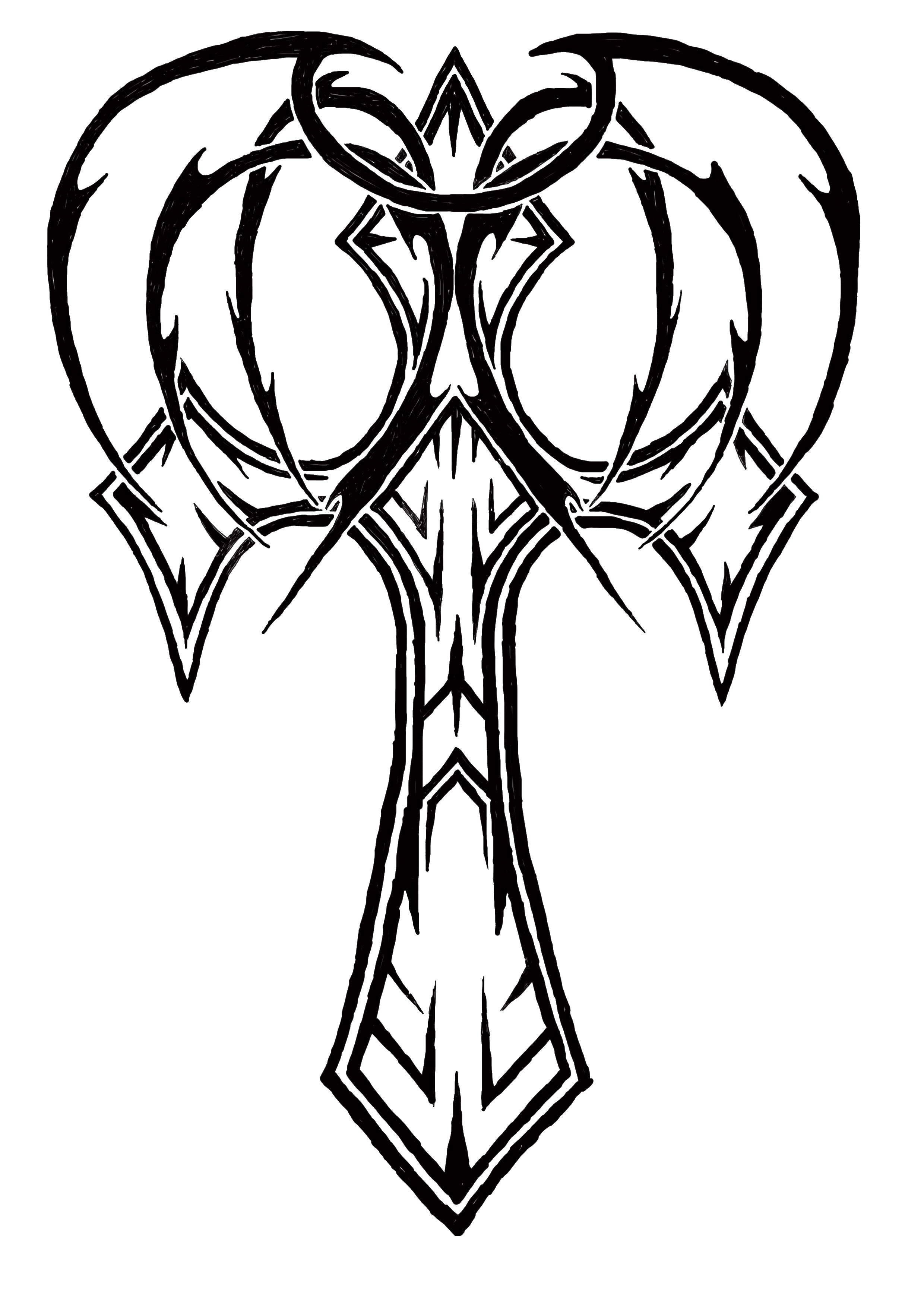 Coloring Unusual cross. Category coloring pages cross. Tags:  Cross.