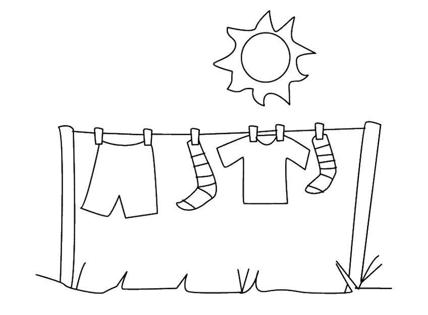 Coloring The clothing in the dryer. Category Clothing. Tags:  Clothing, summer.