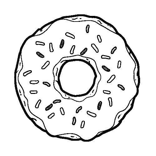 Coloring Donut. Category sweets. Tags:  Sweets.