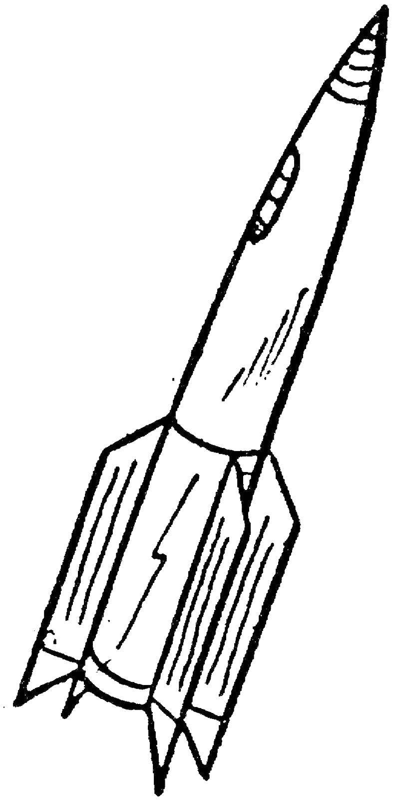 Coloring Rocket. Category spaceships. Tags:  rocket.