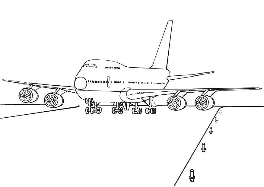 Раскраска Самолет Конкорд – Развивающие иллюстрации
