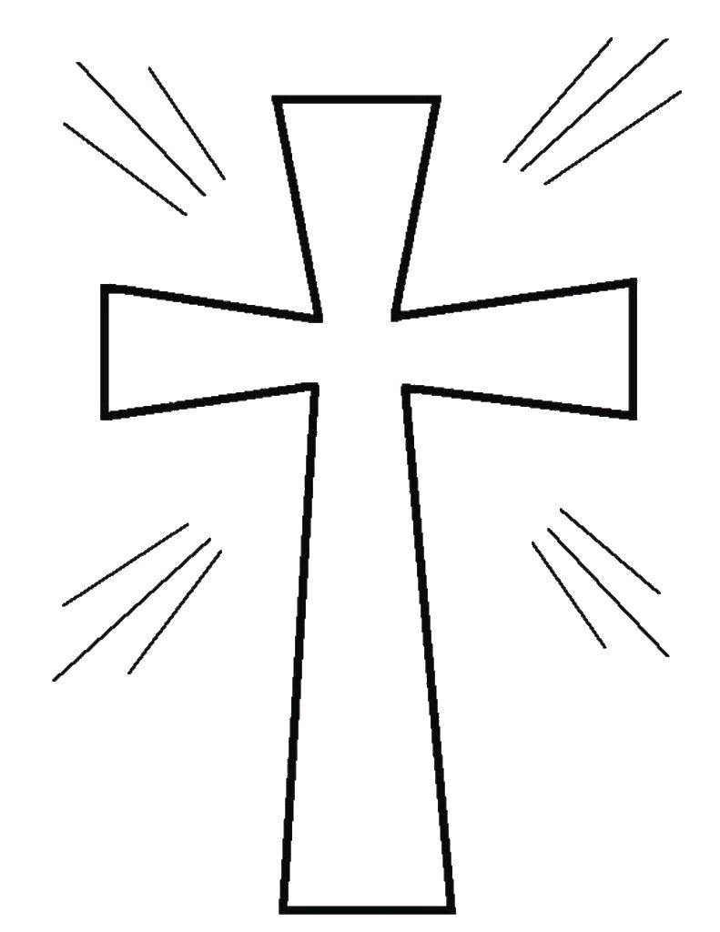 Coloring Glow cross. Category coloring pages cross. Tags:  Cross.